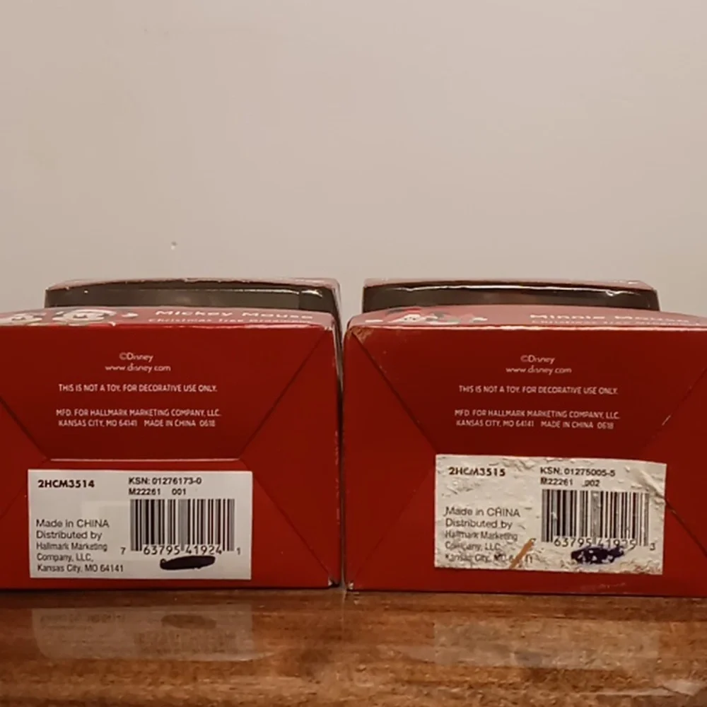 Hallmark Disney Mickey & Minnie Mouse 2018 Christmas Ornaments NIB